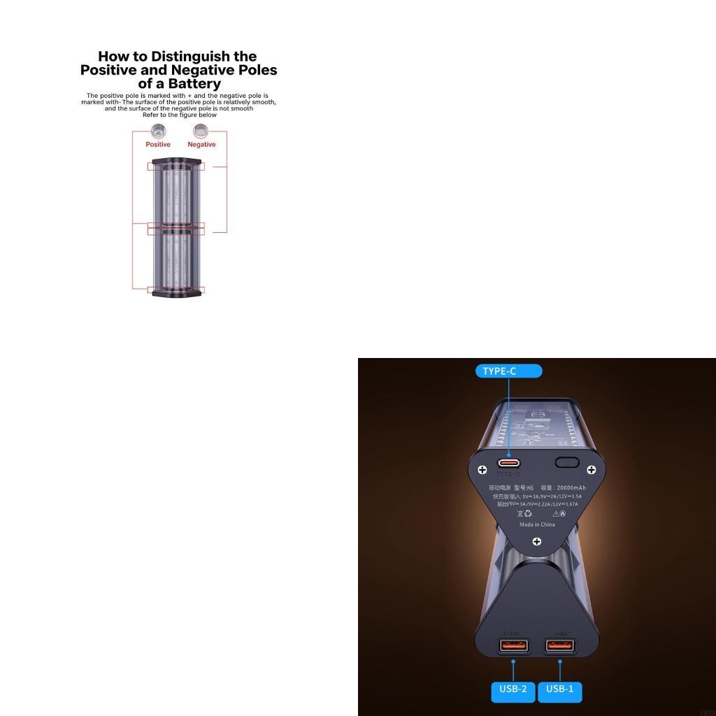 Tech Accessories Designer - 193A クリアビュー DIY 21700 バッテリー充電器パック LED