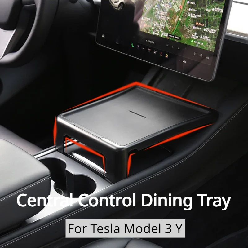 Useful Tech Accessories - テスラモデル3 y,多機能,食品,コーヒーテーブル,小さなテーブルデスク,車のインテリアアクセサリー用のダイニングトレイ