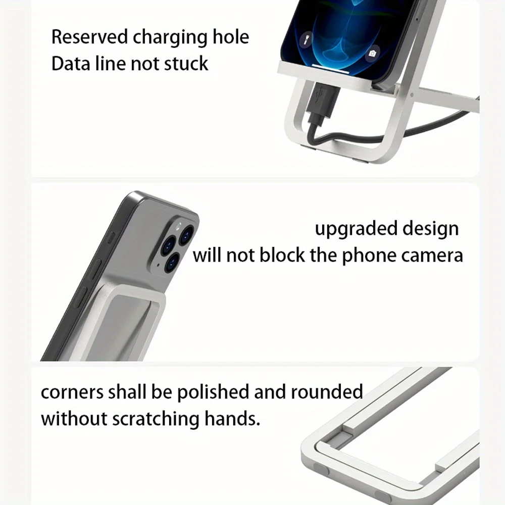 アルミ合金製スマホスタンド 超薄型 軽量 ポータブル 折りた - Phone Stand Aluminum のレビューと価格