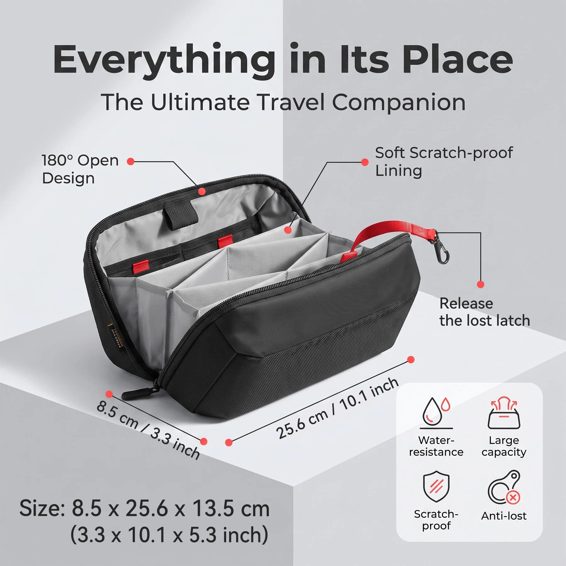 トラベルテックオーガナイザーポーチ、防水多機能電子機器アクセ - Tech Accessories Organizer のレビューと価格