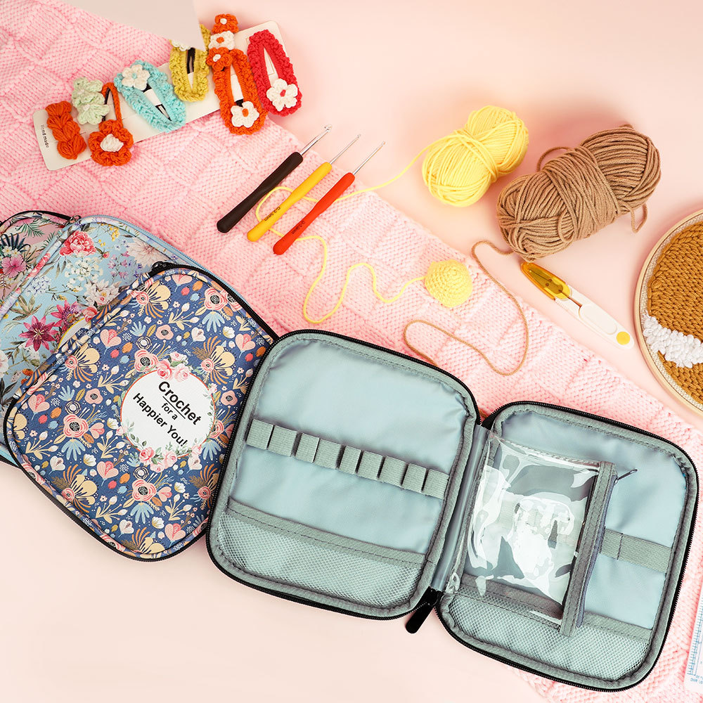 防水ニットツールアクセサリー収納バッグ、花柄プリント、複数の - Tech Accessories Organizer のレビューと価格