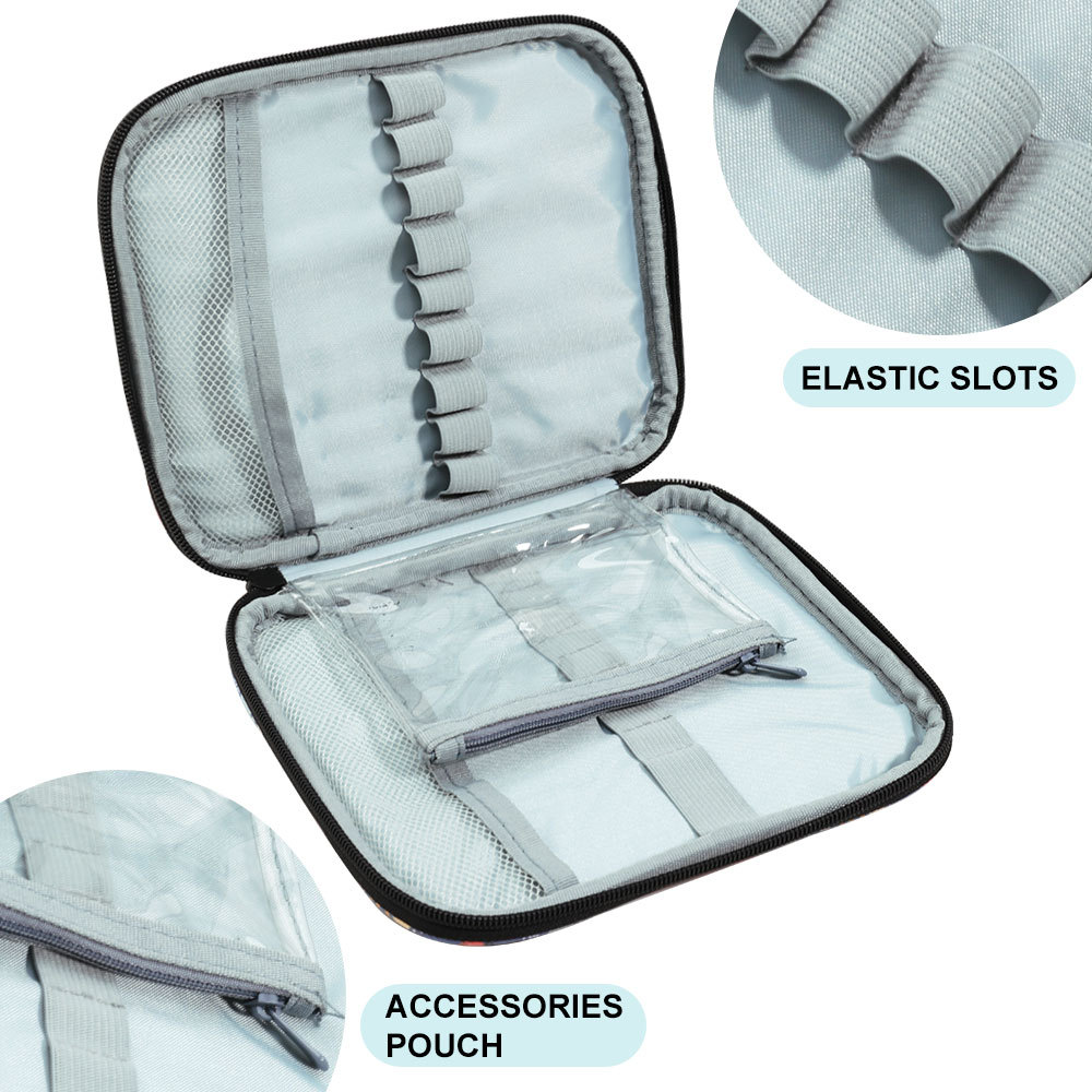防水ニットツールアクセサリー収納バッグ、花柄プリント、複数の - Tech Accessories Organizer のレビューと価格