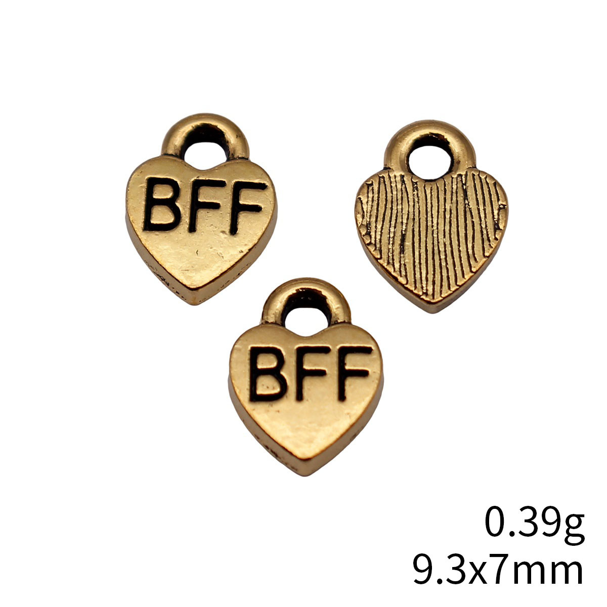 40 個 9.3x7mm アンティークゴールドカラー Bff - Vintage Tech Accessories のレビューと価格