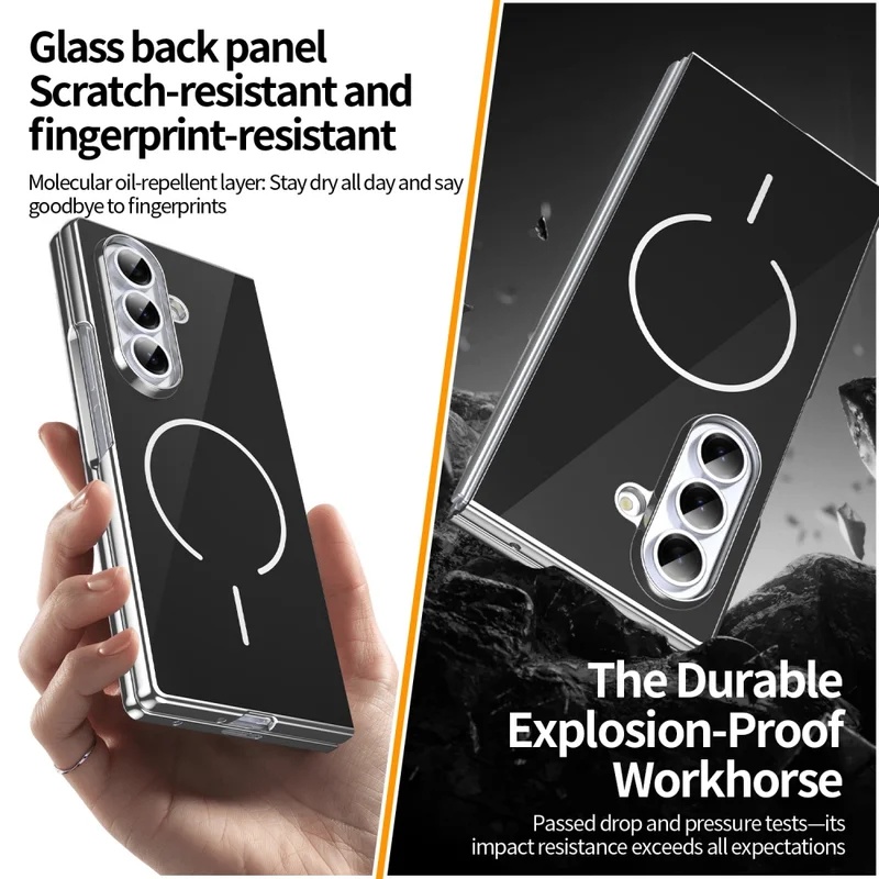 ガラス製マグネット式折りたたみスマホケース Samsung  - Tech Accessories Designer のレビューと価格