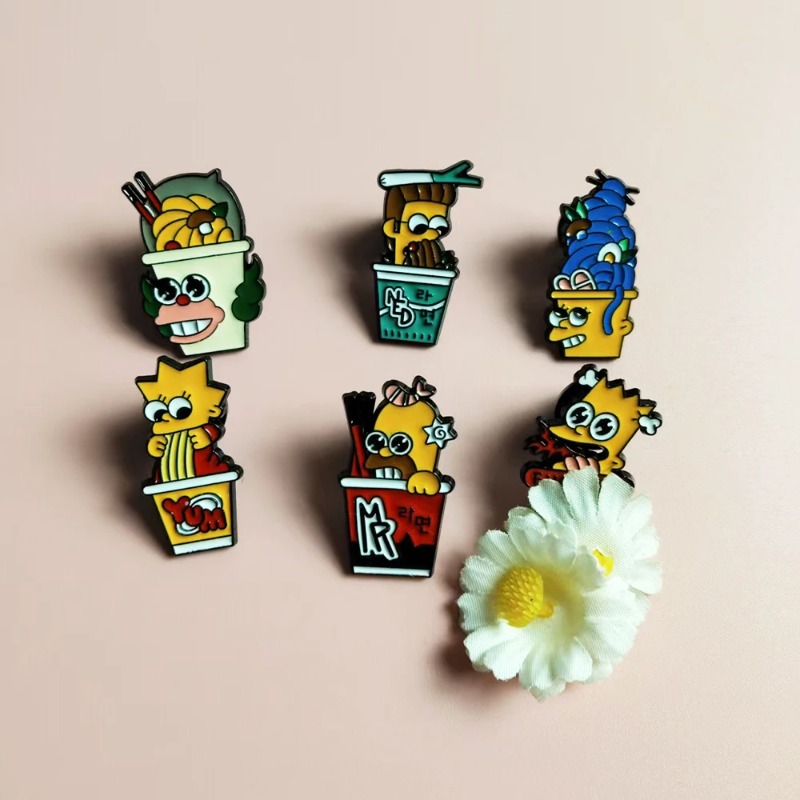 6 個セットシンプソンズかわいい面白いバッジハロウィン漫画エ - Vintage Tech Accessories のレビューと価格