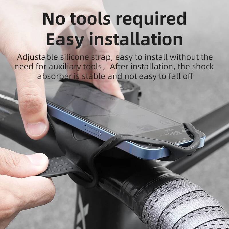 ユニバーサルシリコンバイク自転車オートバイマウントホルダーハ - Phone Stand Aluminum のレビューと価格