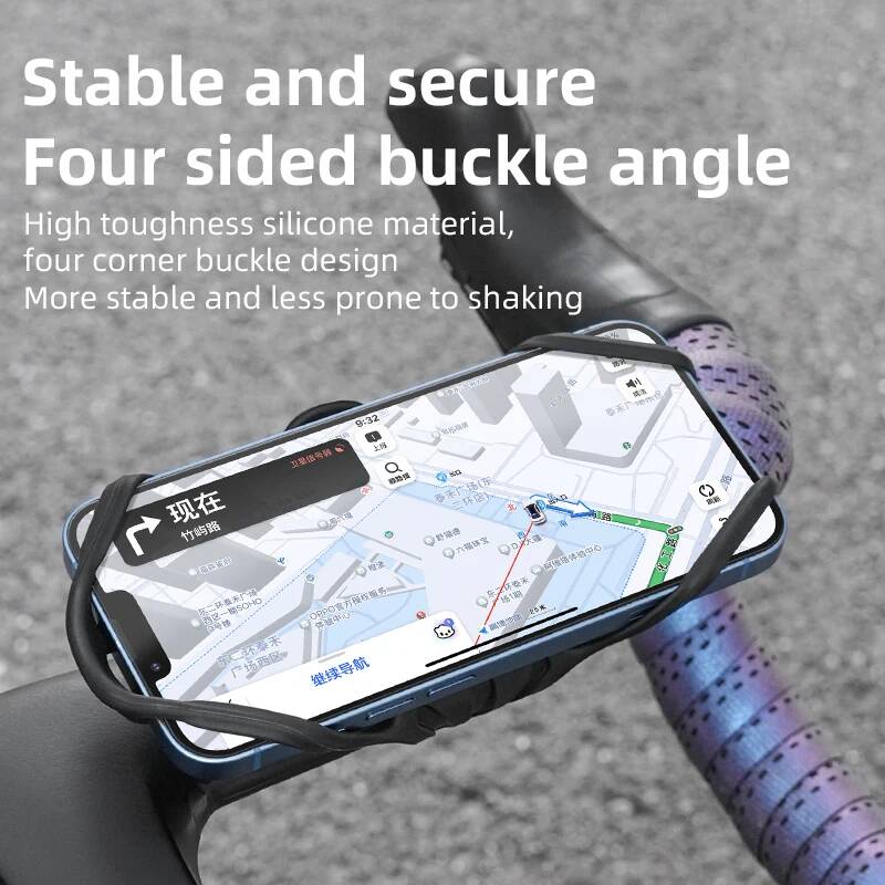 ユニバーサルシリコンバイク自転車オートバイマウントホルダーハ - Phone Stand Aluminum のレビューと価格