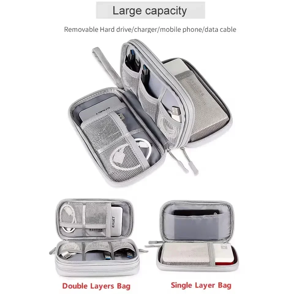 トラベルケーブルバッグ ポータブルデジタル収納ポーチ 充電器 - Tech Accessories Organizer のレビューと価格