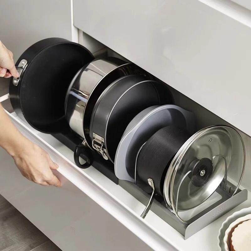 最新の鍋蓋収納ラック、キャビネット引き出し調理器具オーガナイ - Tech Accessories Organizer のレビューと価格