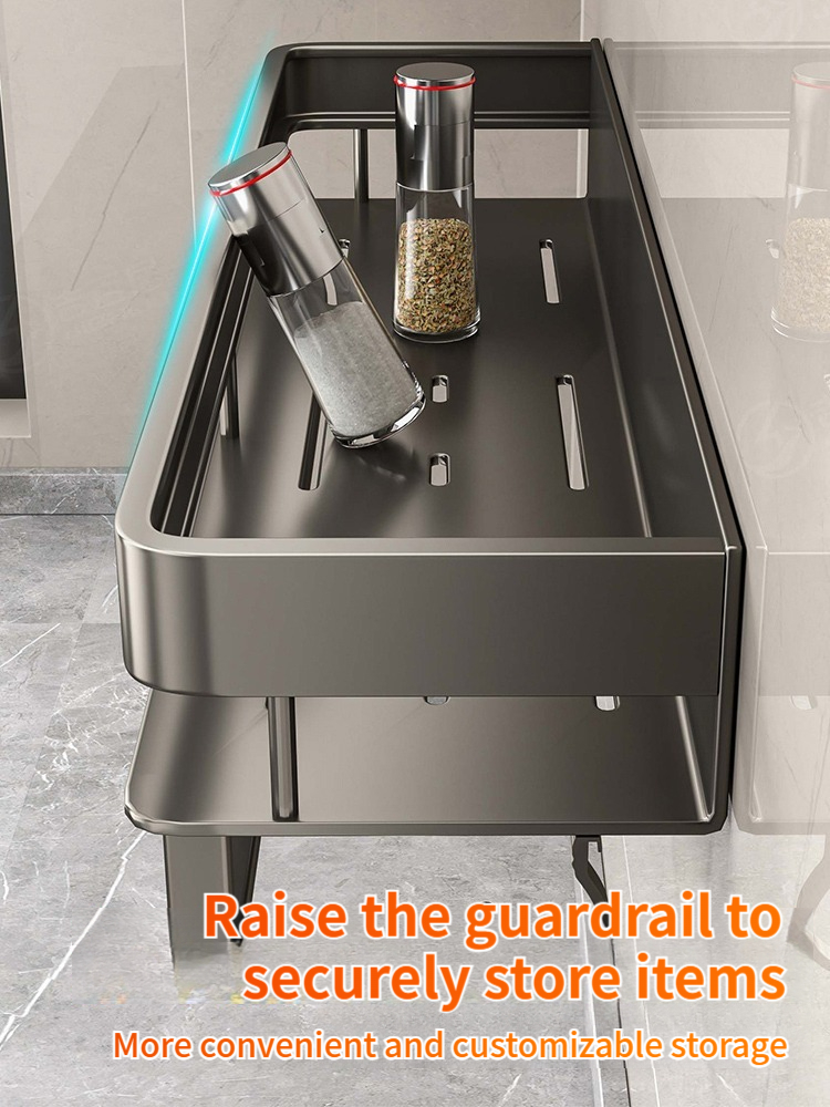 アルミ製キッチンラック キッチン棚 トイレ収納 穴あけ不要  - Tech Accessories Organizer のレビューと価格