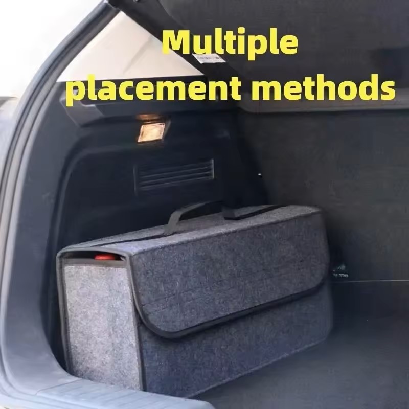 車のトランク用ソフトオーガナイザー、フェルト製収納ボックス、 - Tech Accessories Organizer のレビューと価格