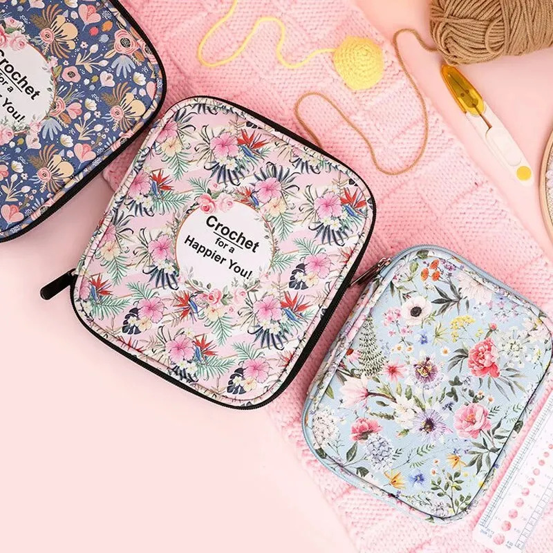 防水編み物ツールオーガナイザー - カスタマイズ可能な花柄と - Tech Accessories Organizer のレビューと価格