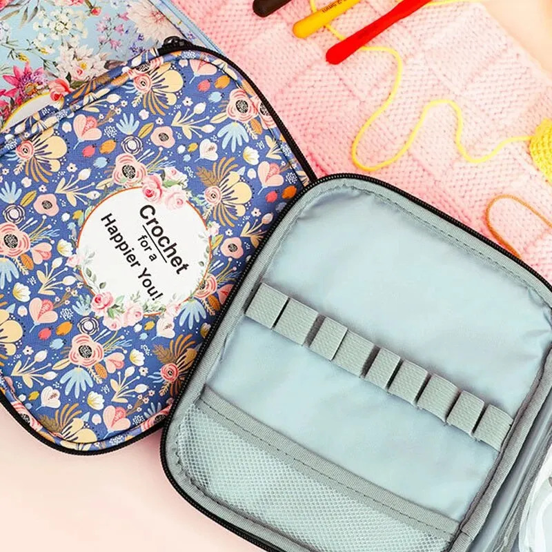 防水編み物ツールオーガナイザー - カスタマイズ可能な花柄と - Tech Accessories Organizer のレビューと価格
