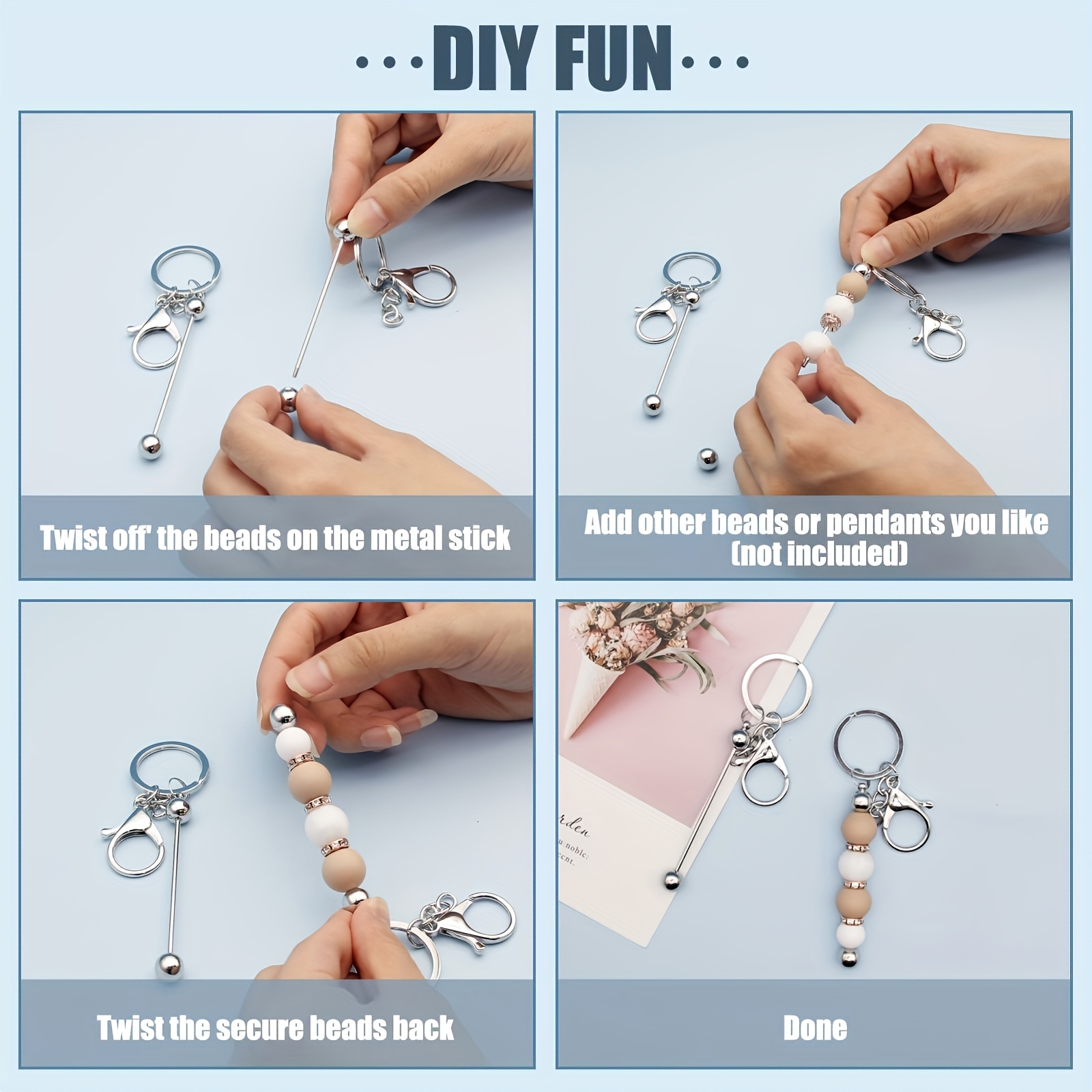 DIY ギフト装飾多機能 DIY キーホルダー ブランクビー - Useful Tech Accessories のレビューと価格